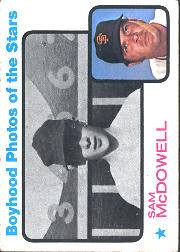 1973 Topps Baseball Cards      342     Sam McDowell KP